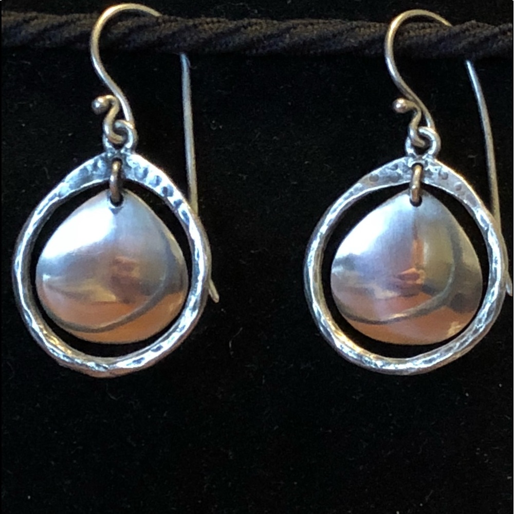 Silver dangle earrings